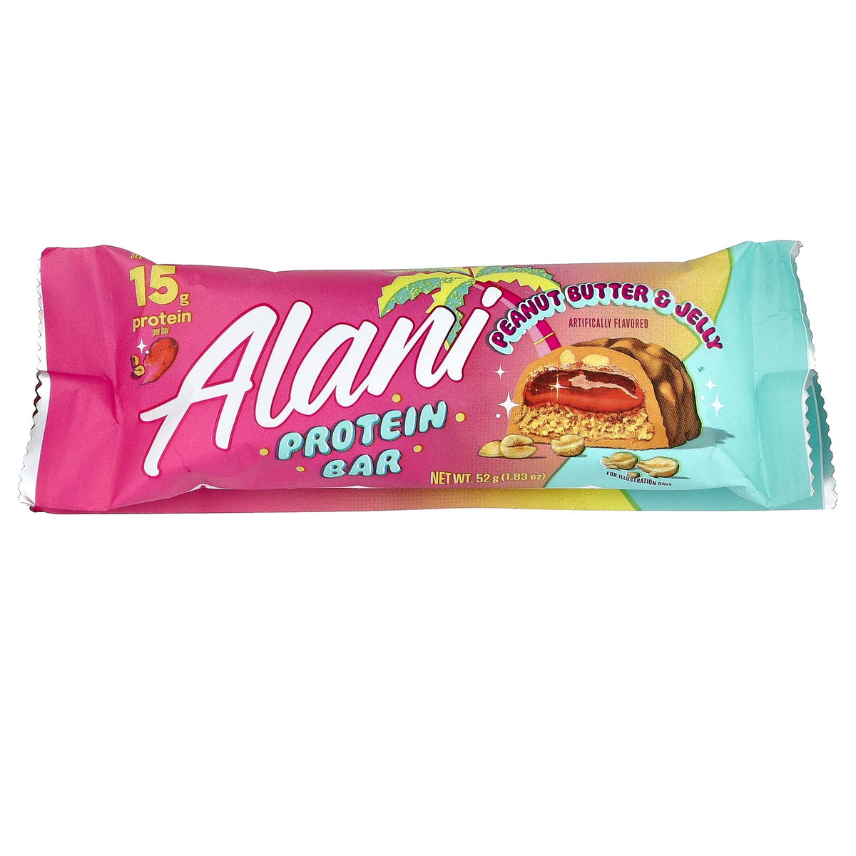 Alani Nu, Protein Bar, Peanut Butter & Jelly, 12 Bars, 1.83 oz (52 g) Each