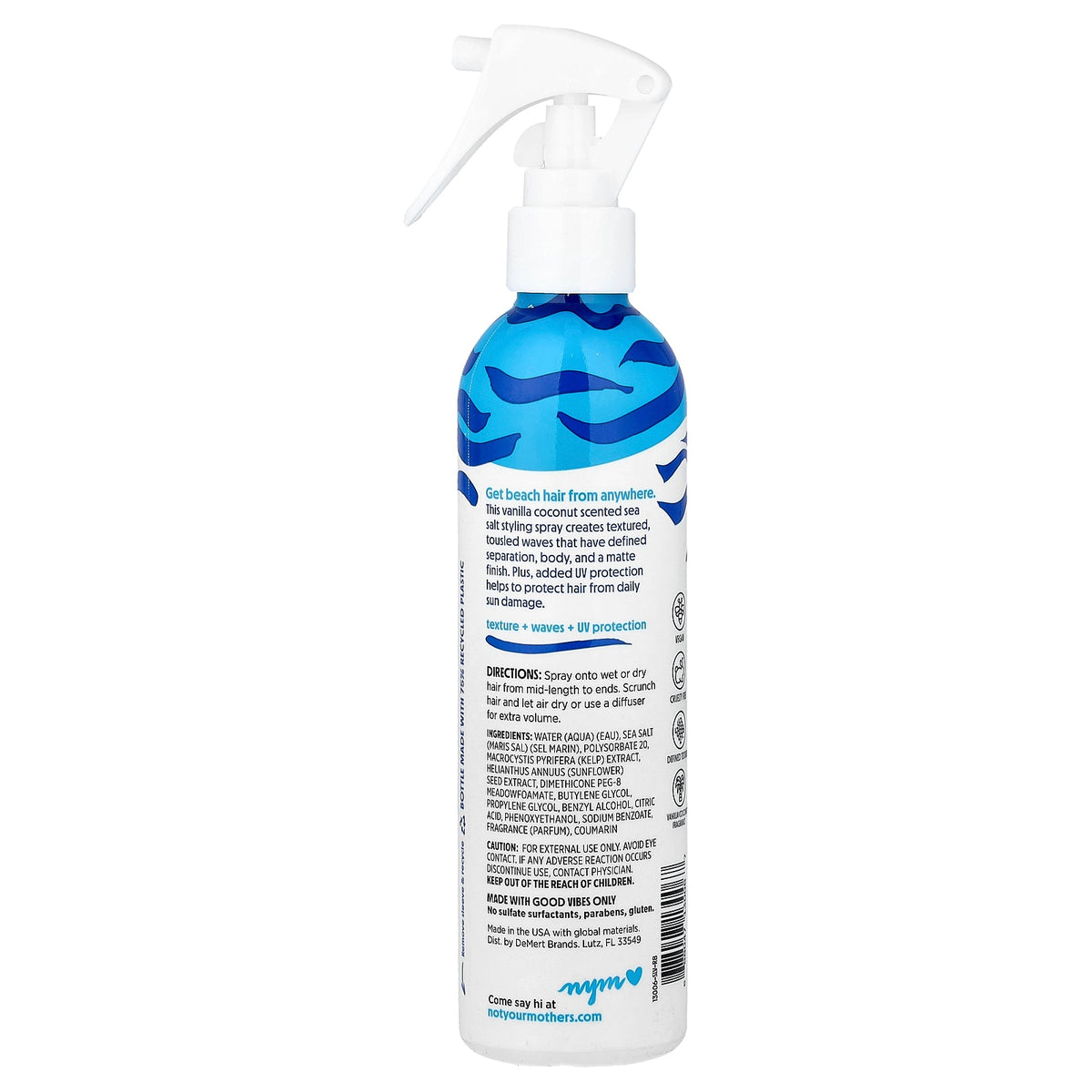 Not Your Mother's, Texturizing Beach Babe®, Sea Salt Spray, Vanilla Coconut, 8 fl oz (236 ml)