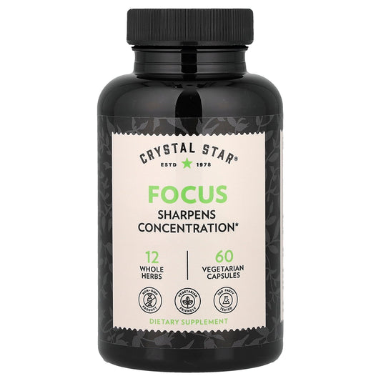 Crystal Star, Focus, 60 Vegetarian Capsules