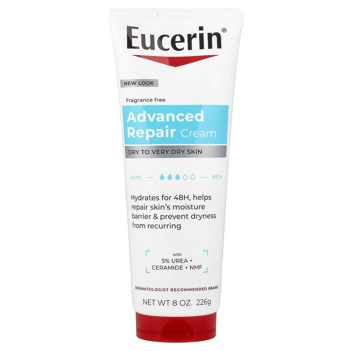 Eucerin, Advanced Repair Cream, Fragrance Free, 8 oz (226 g)