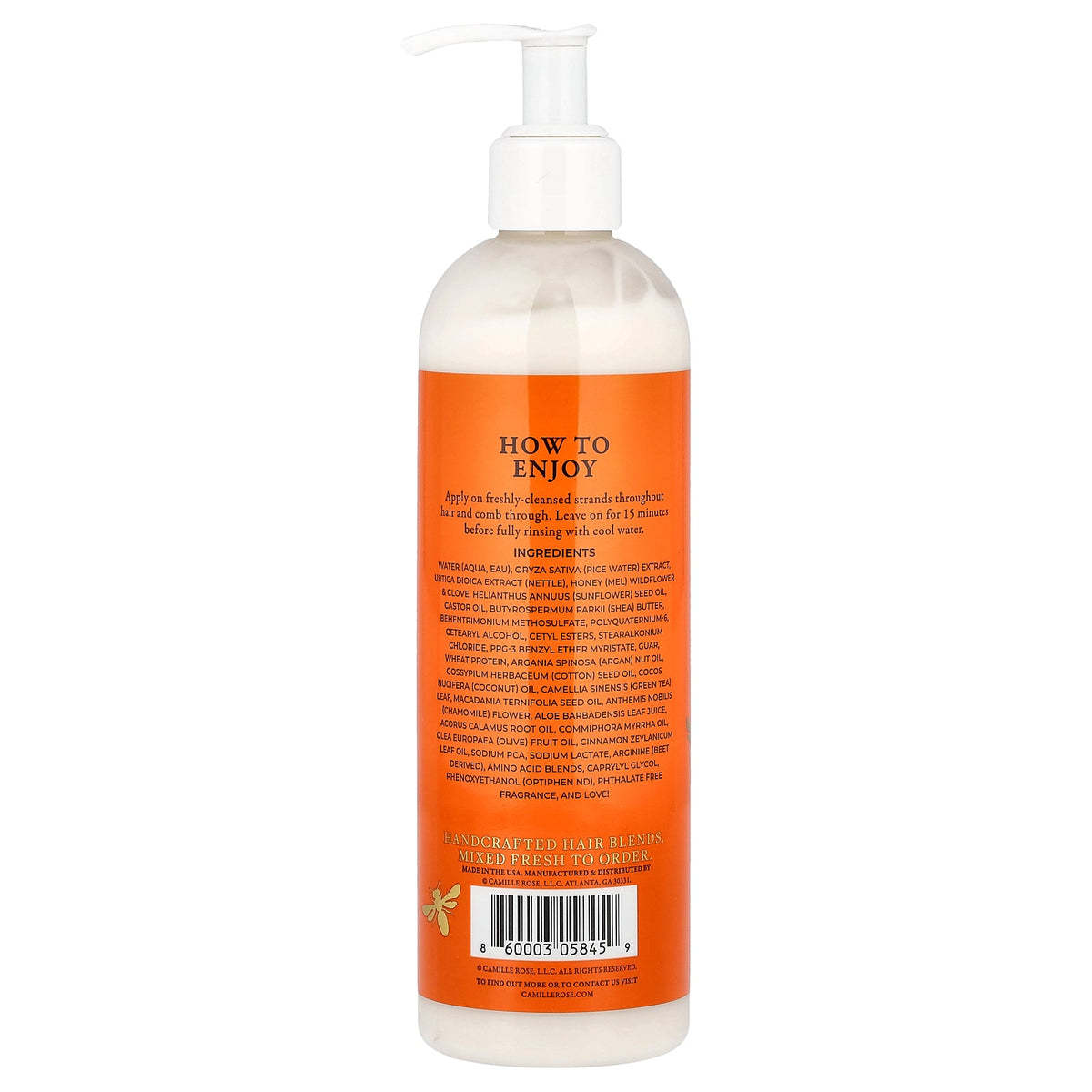 Camille Rose, Deep Conditioning Treatment, Fresh Honey Nectar, 12 fl oz (355 ml)