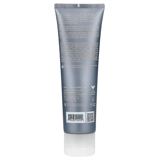 100% PURE, Charcoal Clay Detoxing Cleanser, 3.4 fl oz (100 ml)