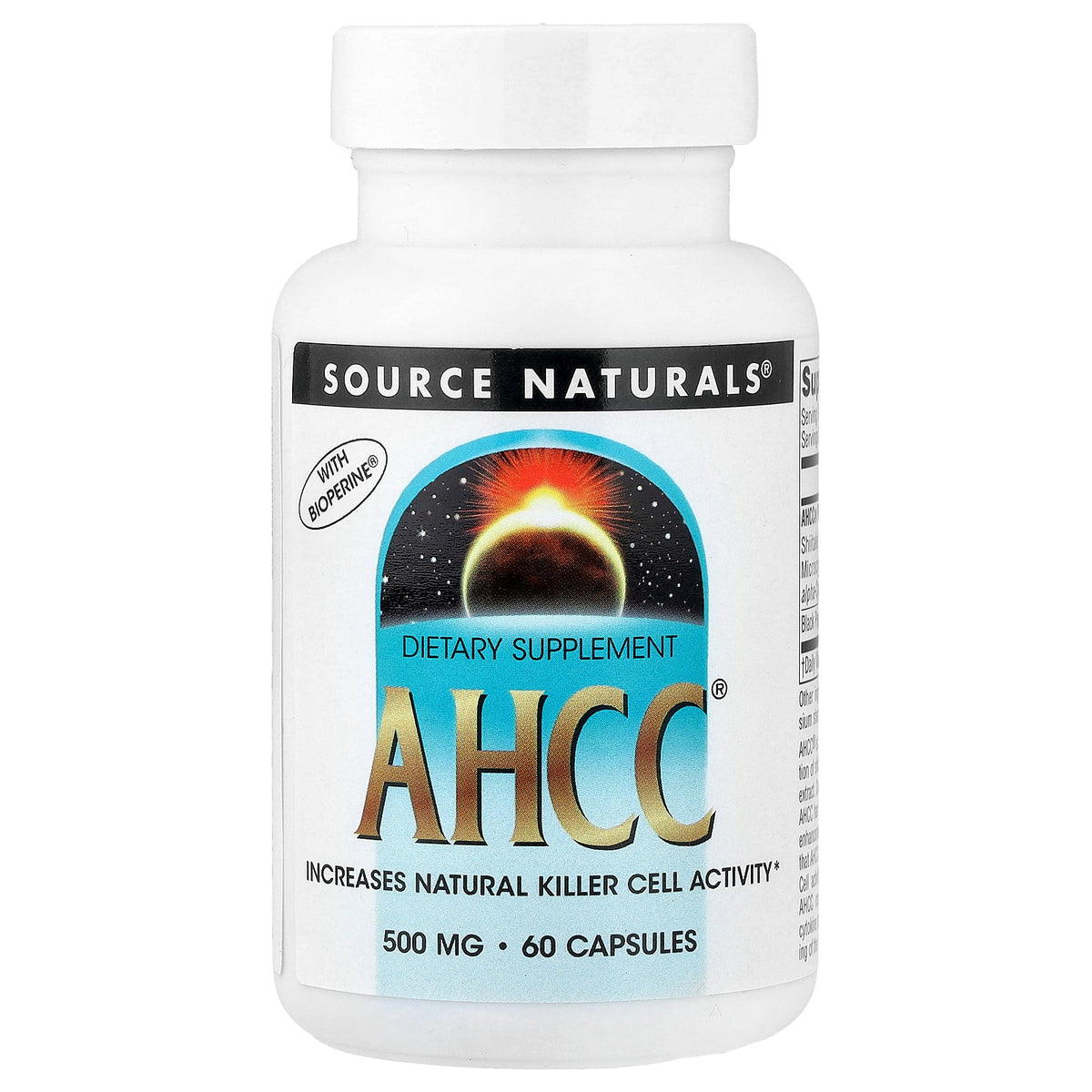 Source Naturals, AHCC® With Bioperine®, 60 Capsules