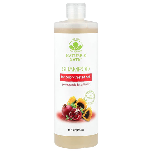 Mild By Nature, (Nature's Gate), Pomegranate & Sunflower Shampoo for Color-Treated Hair, 16 fl oz (473 ml)