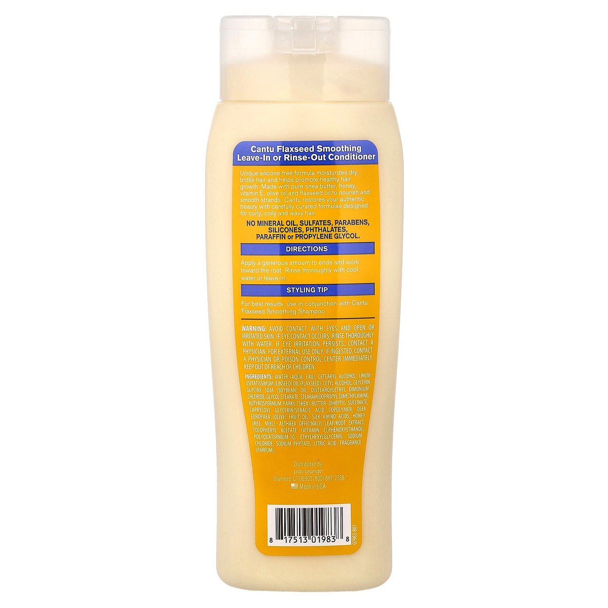Cantu, Leave-In or Rinse-Out Conditioner, Flaxseed, 13.5 fl oz (400 ml)