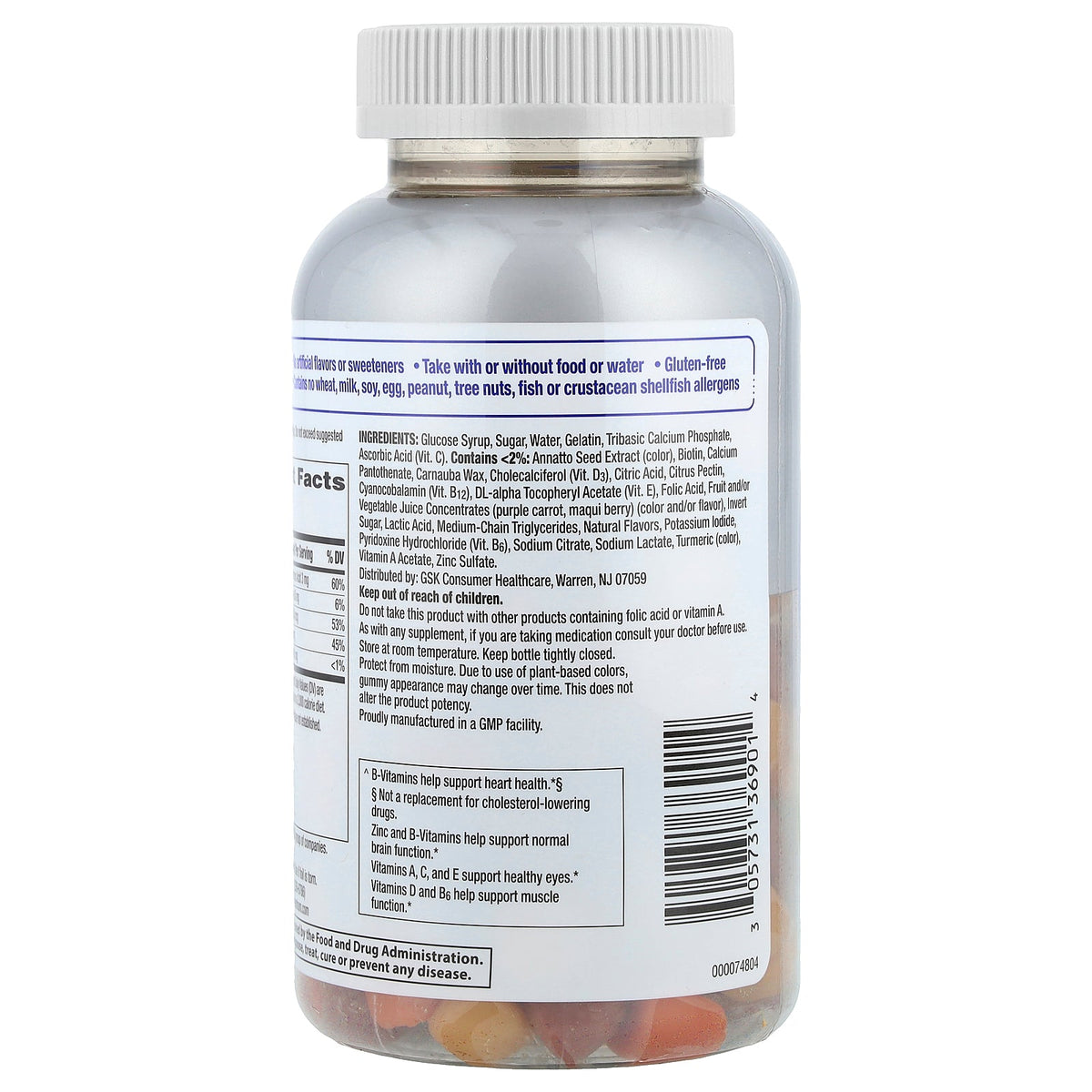 Centrum, Men 50+ Multigummies, Assorted Natural Fruit, 140 Gummies
