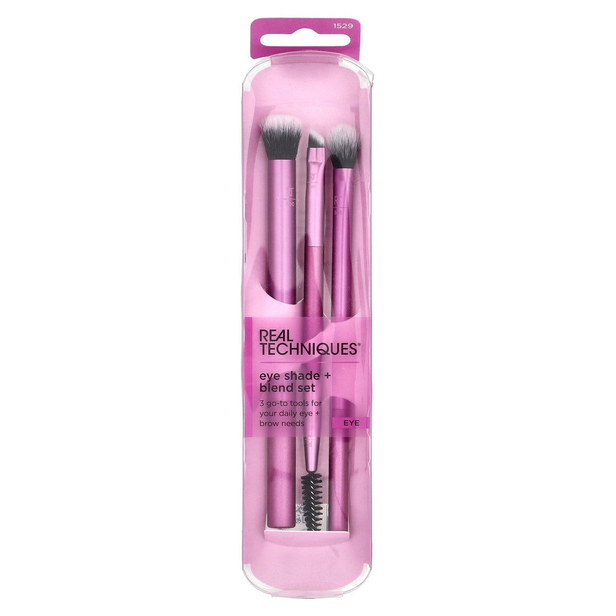 Real Techniques, Eye Shade + Blend Brush Set, 3 Pieces