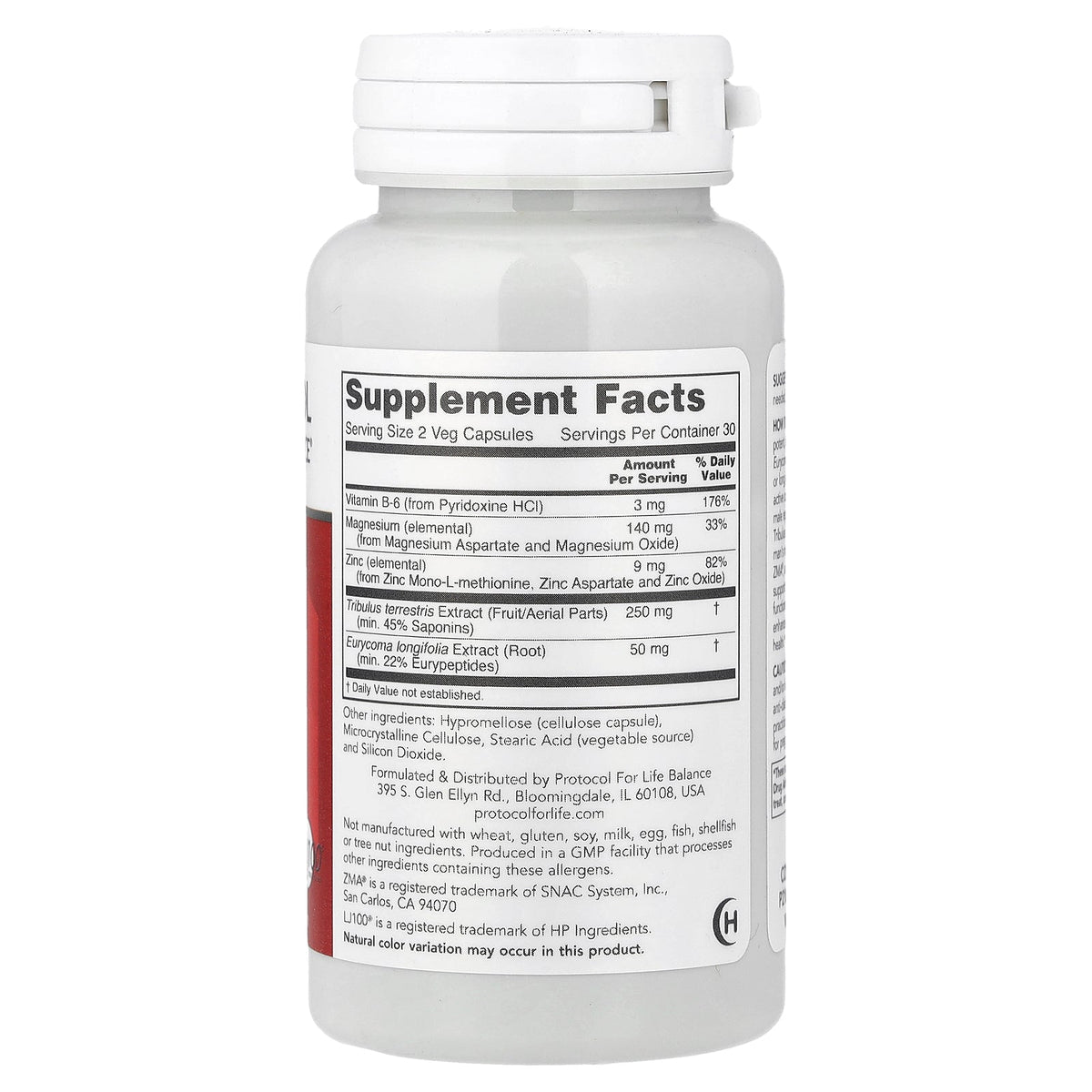Protocol for Life Balance, Virility For Men, 60 Veg Capsules