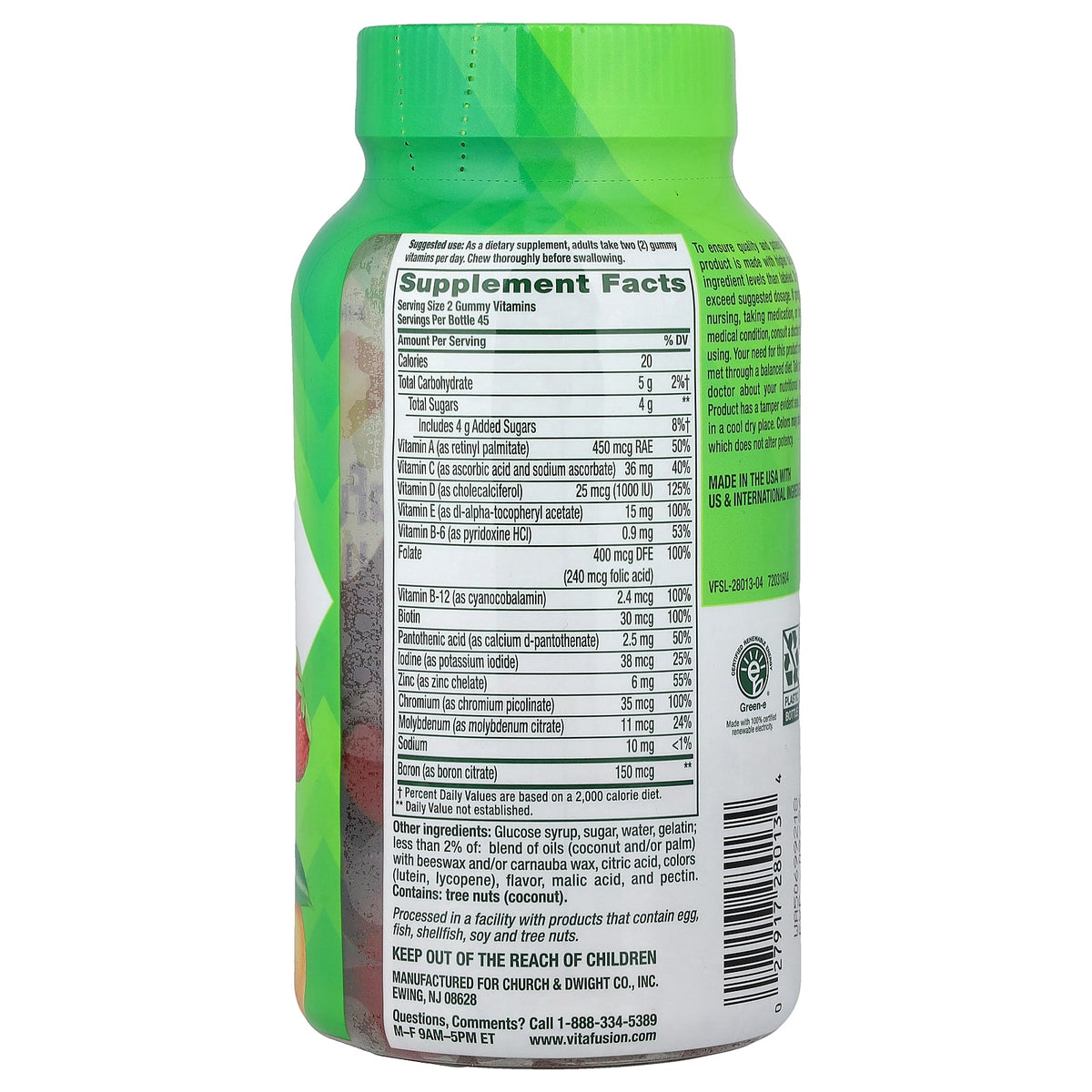 VitaFusion, Multi+ Immune Support Gummies, Strawberry + Tangerine, 90 Gummies
