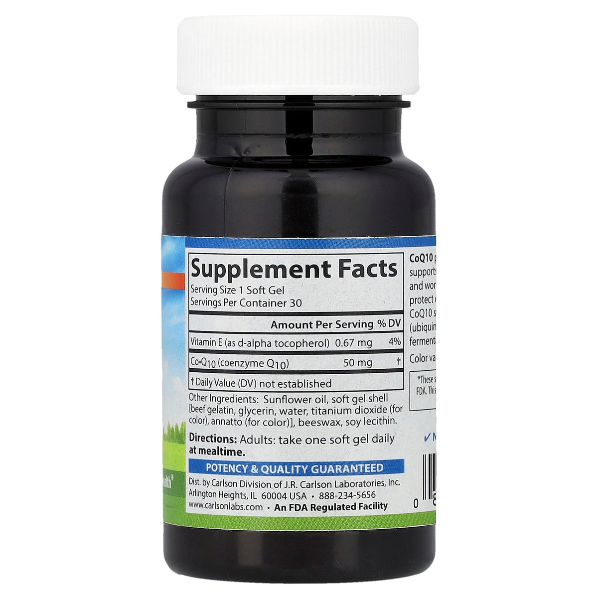 Carlson, CoQ10, 50 mg, 30 Soft Gels