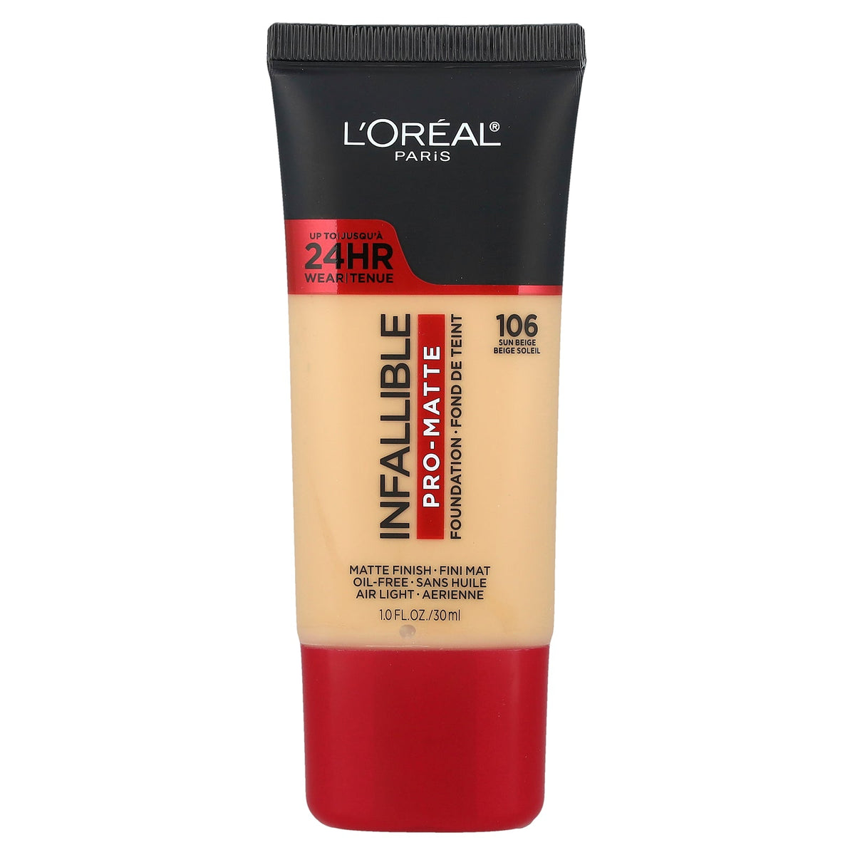 L'Oréal, Infallible, Pro-Matte Foundation, 106 Sun Beige, 1 fl oz (30 ml)