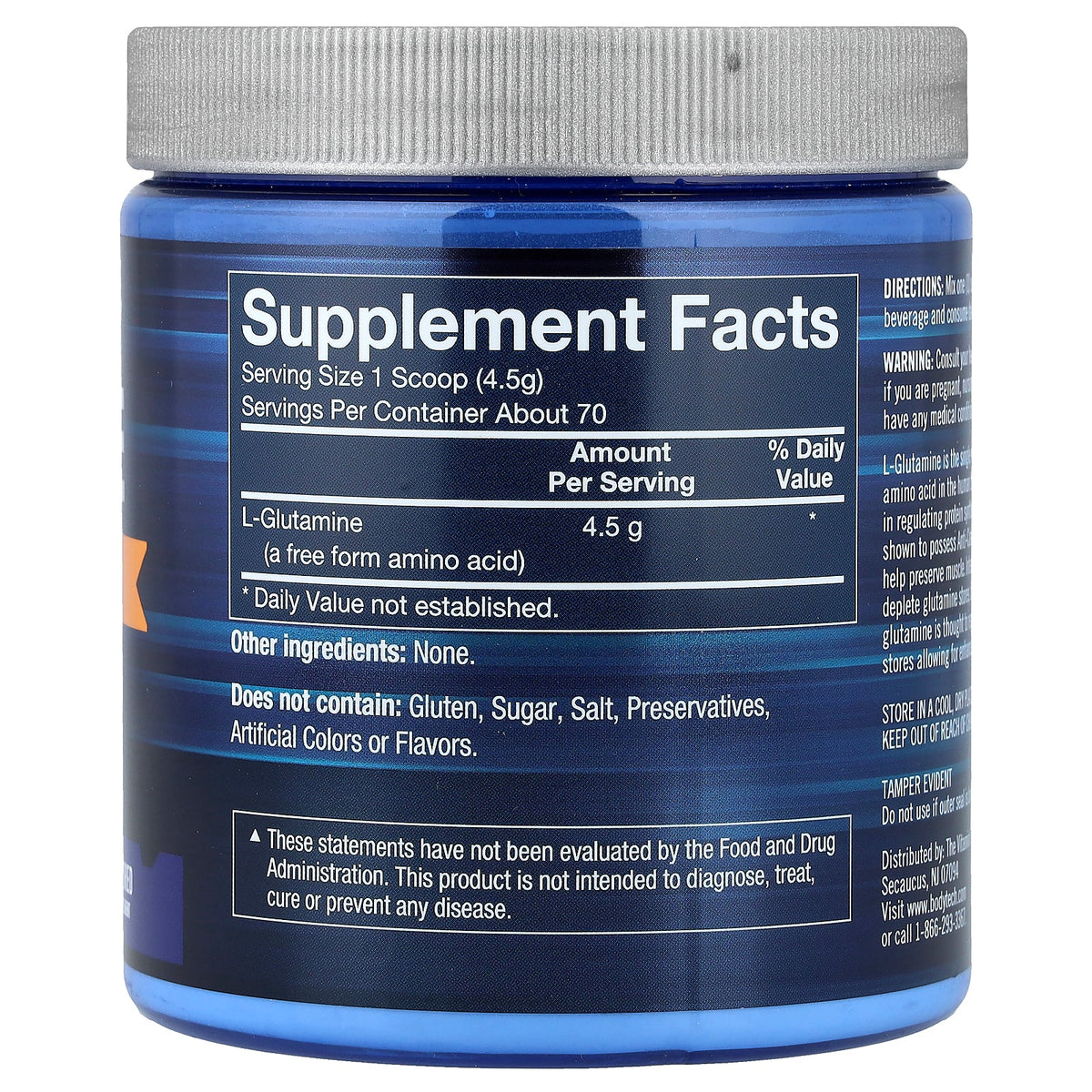BodyTech, Glutamine, Unflavored, 11.12 oz (315 g)