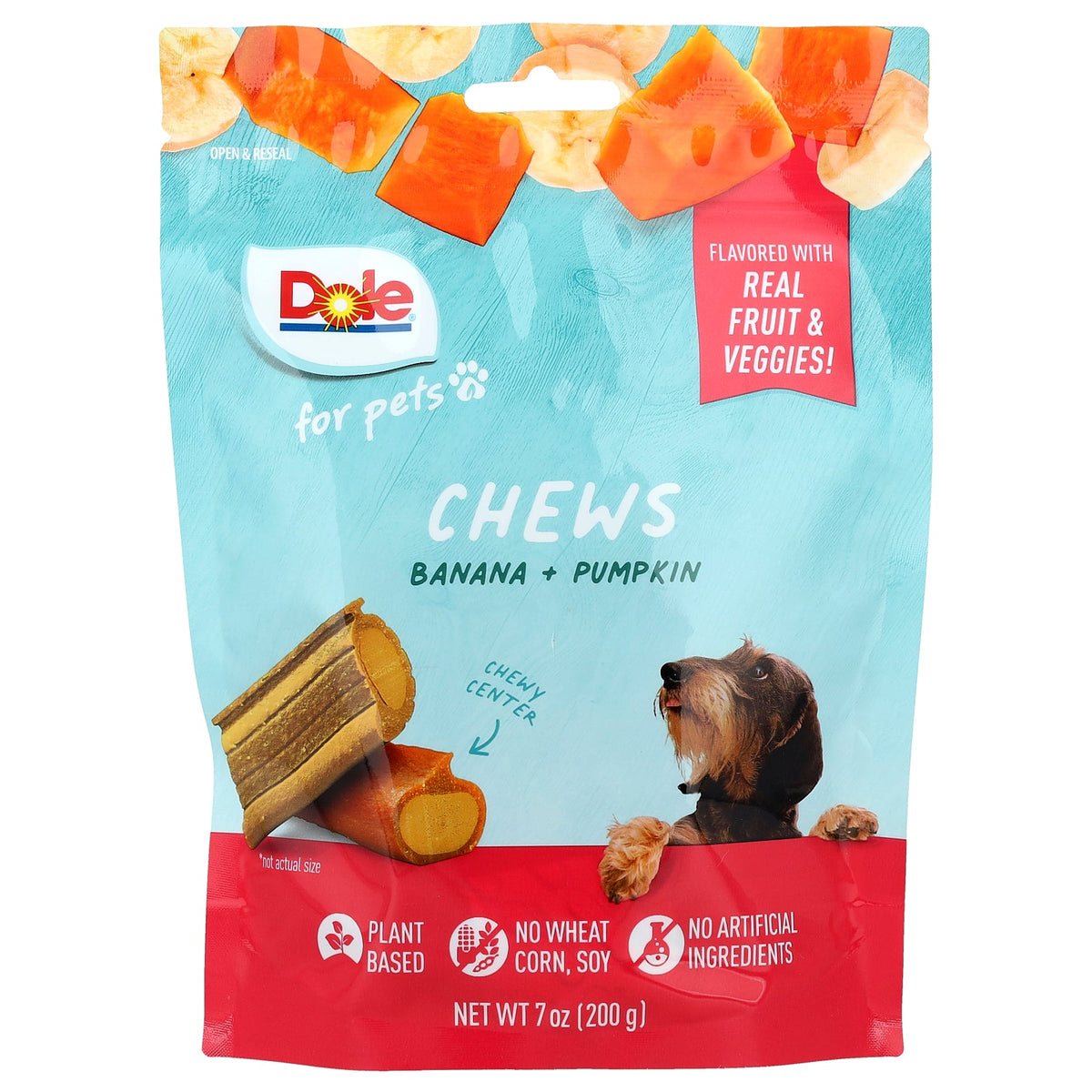 Dole for Pets, Chews, Banana + Pumpkin, 7 oz (200 g)