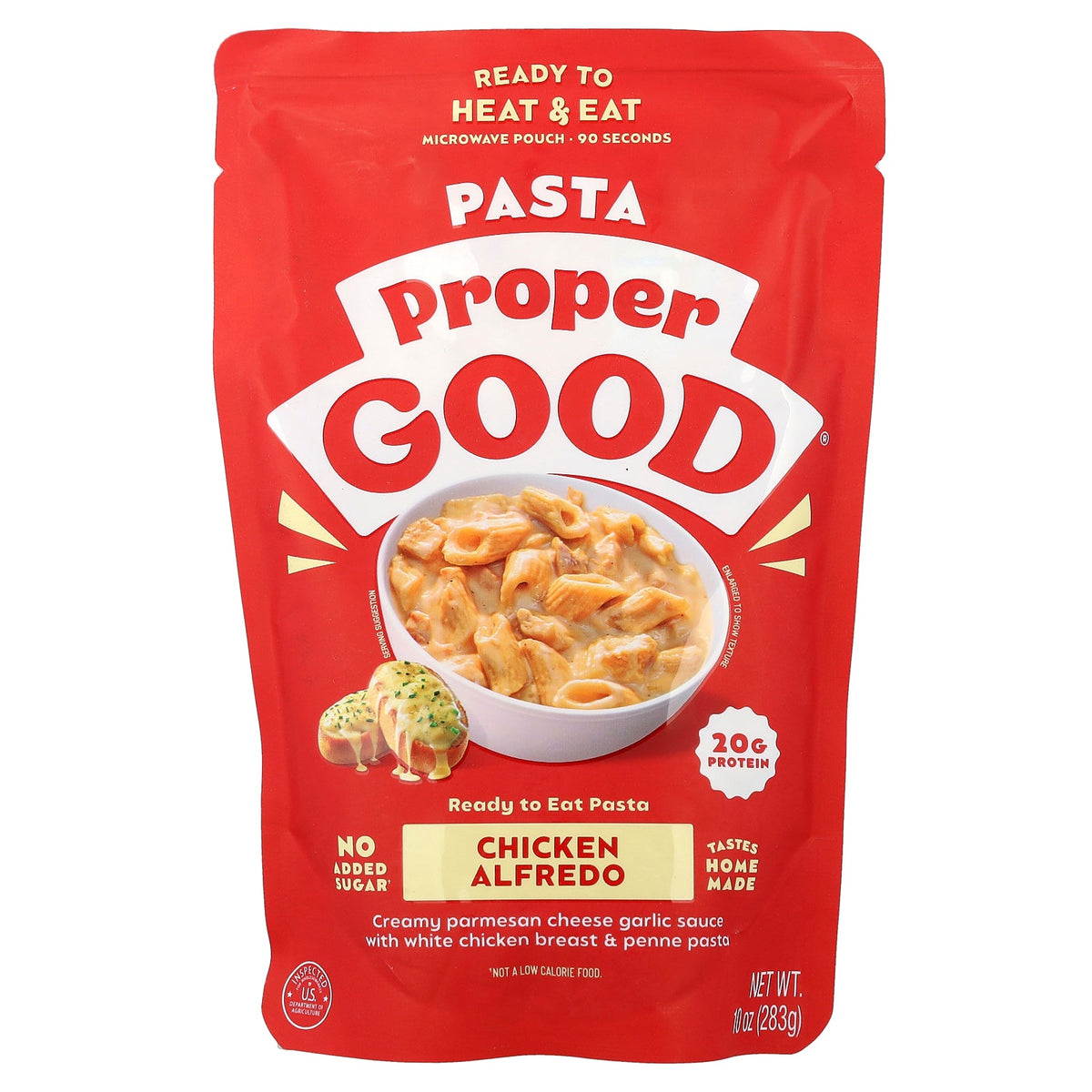 Proper Good, Ready To Heat & Eat, Ready to Eat Pasta, Chicken Alfredo, 10 oz (283 g)