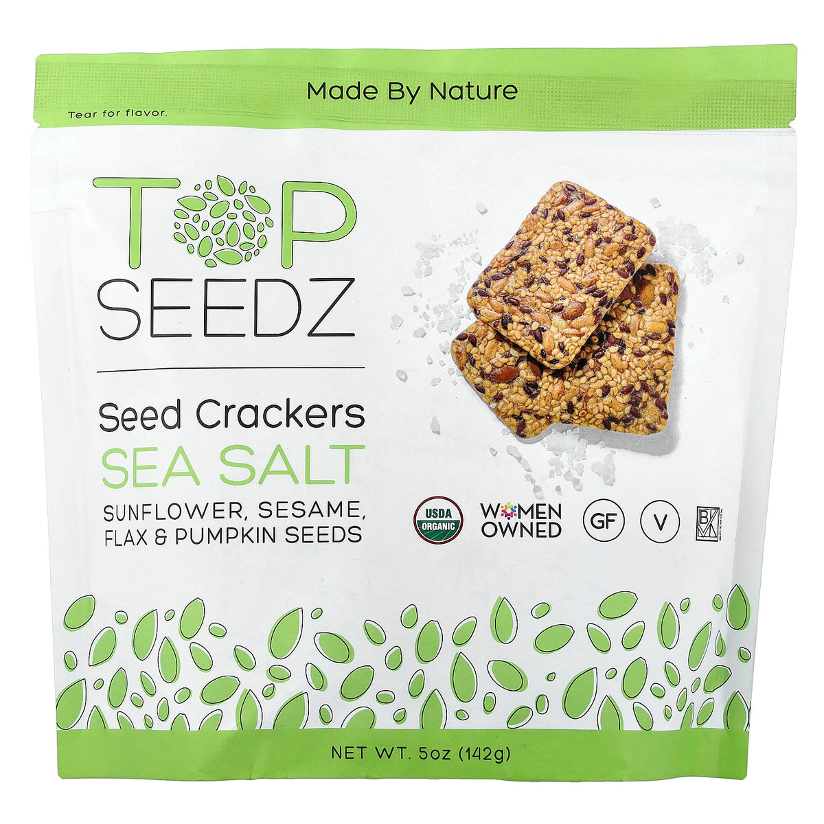 Top Seedz, Seed Crackers, Sea Salt, 5 oz (142 g)