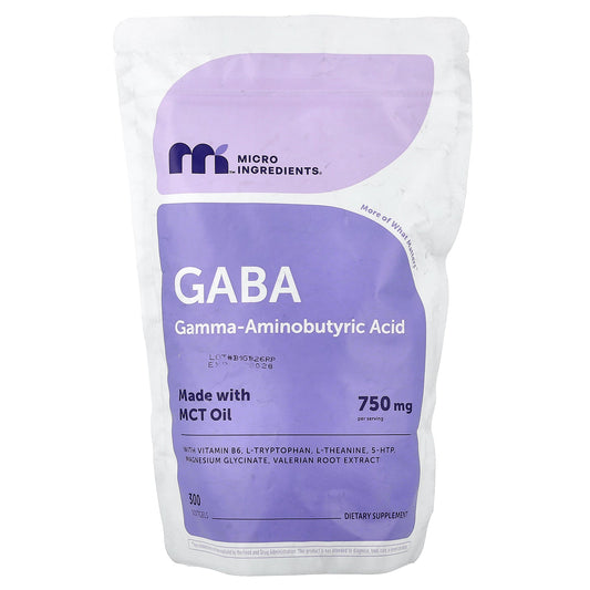 Micro Ingredients, GABA, 300 Softgels