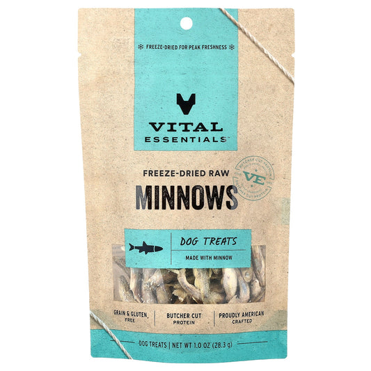 Vital Essentials, Freeze Dried Raw Dog Treats, Minnows, 1 oz (28.3 g)