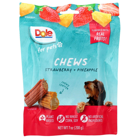 Dole for Pets, Chews, Strawberry + Pineapple, 7 oz (200 g)