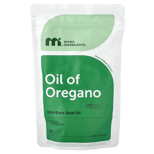Micro Ingredients, Oil of Oregano with Black Seed Oil, 450 Softgels