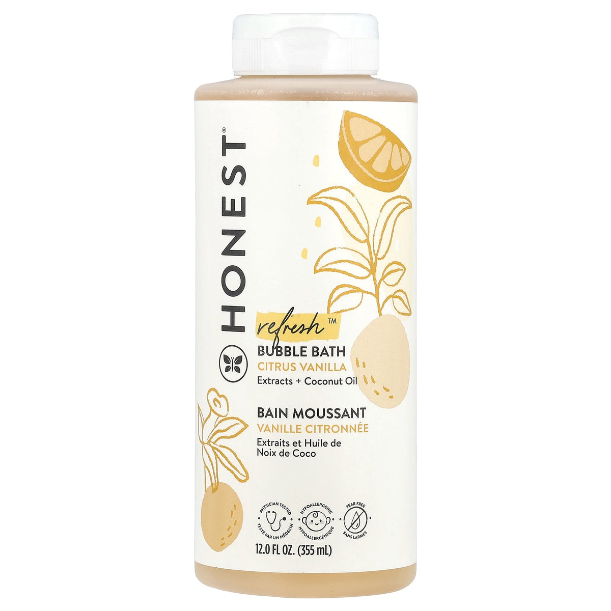 The Honest Company, Refresh™, Bubble Bath, Citrus Vanilla, 12 fl oz (355 ml)