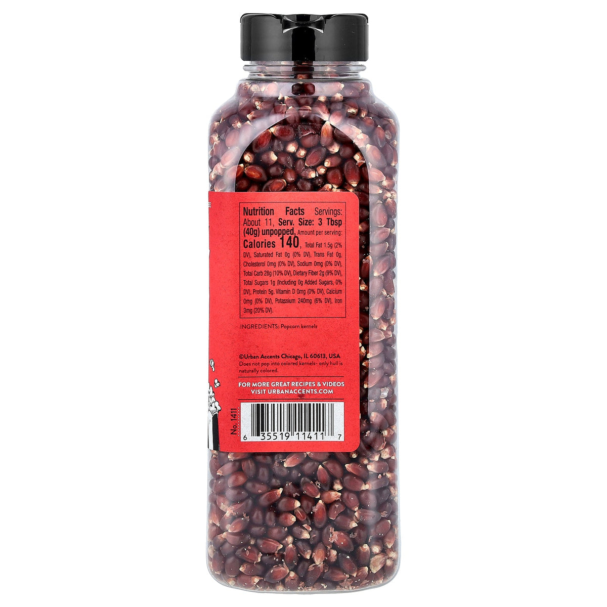 Urban Accents, Popcorn Kernels, Crunchy Ruby Red , 16 oz (454 g)