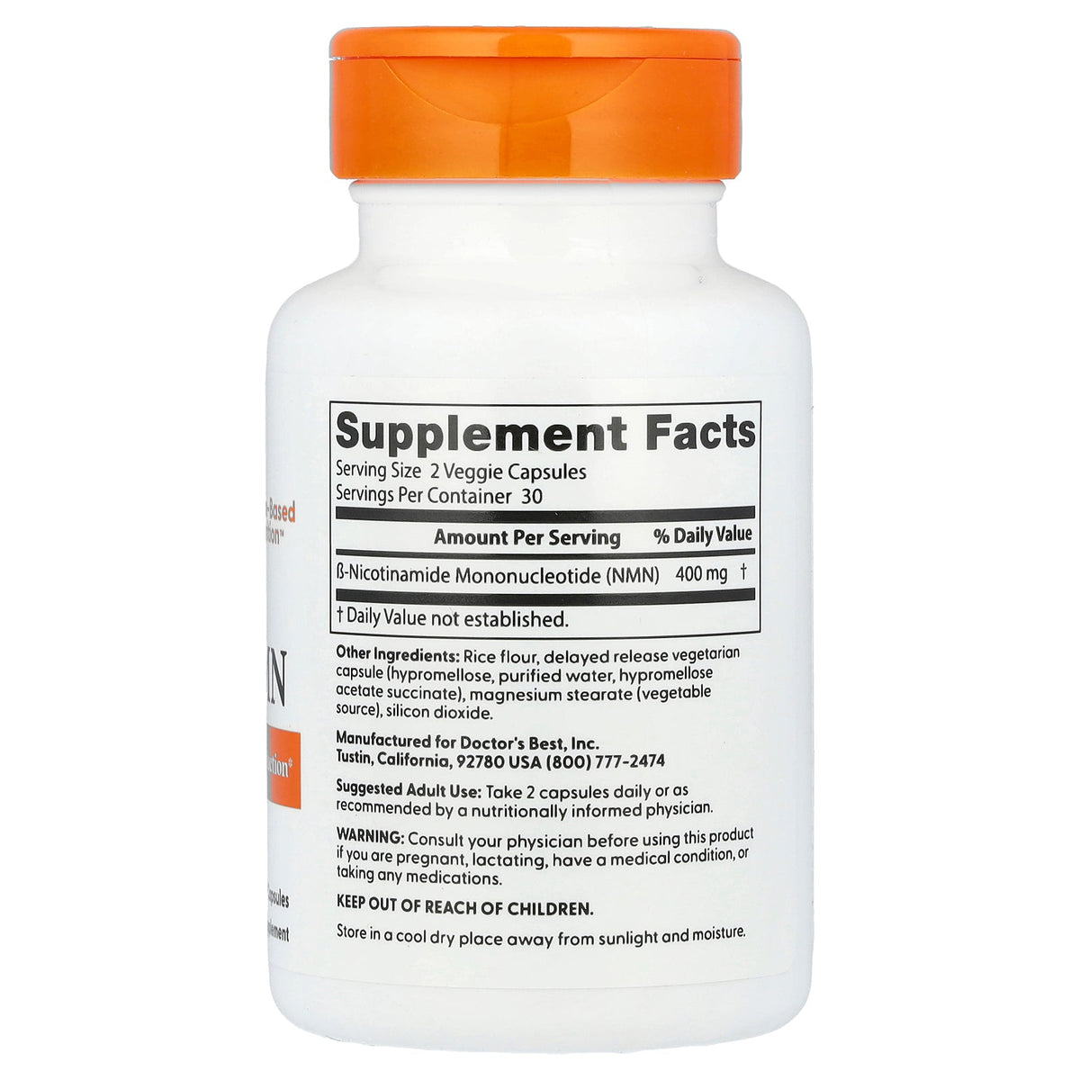 Doctor's Best, NMN, 60 Delayed Release Capsules (200 mg per Capsule)
