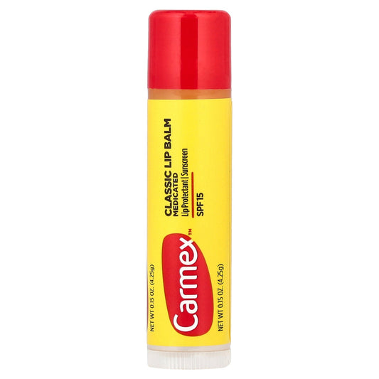 Carmex, Classic Lip Balm, Medicated, SPF 15, 0.15 oz (4.25 g)