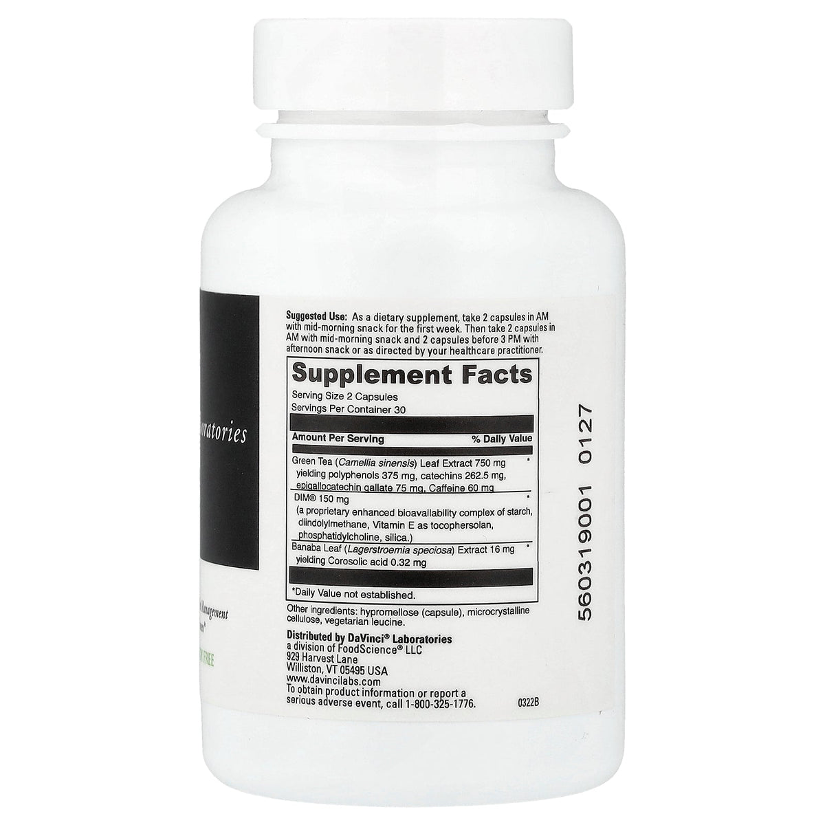 DaVinci Laboratories, DIM Plex®, 60 Capsules
