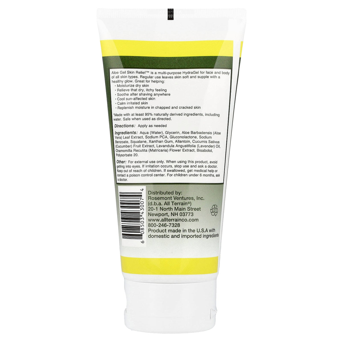 All Terrain, Aloe Gel Skin Relief, 5 fl oz (150 ml)
