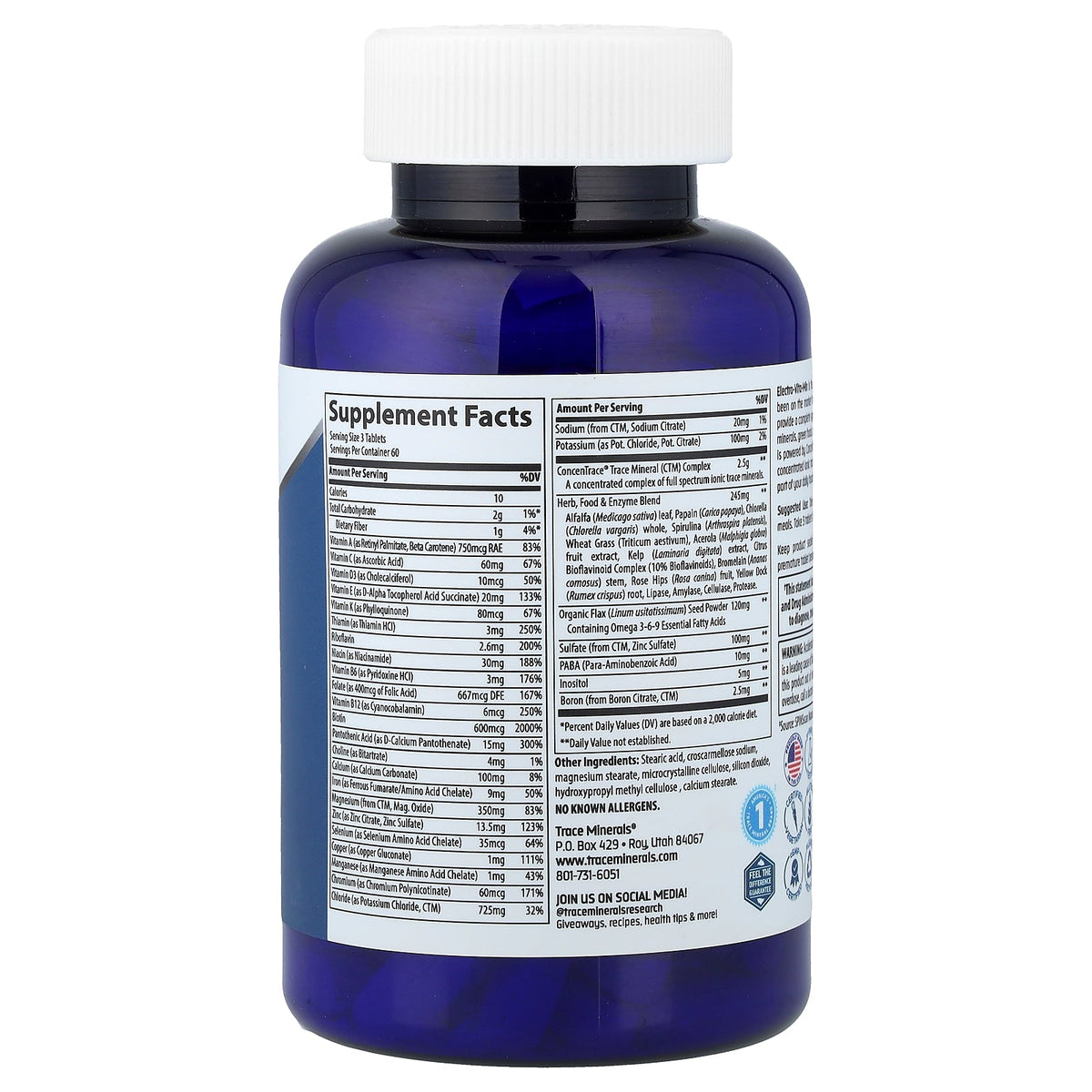 Trace, Electro-Vita-Min, 180 Tablets