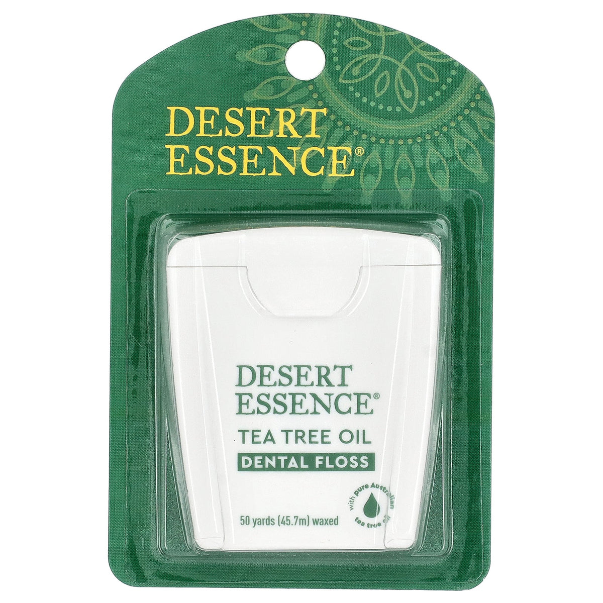 Desert Essence, Tea Tree Oil Dental Floss, Waxed, 50 yds (45.7 m)