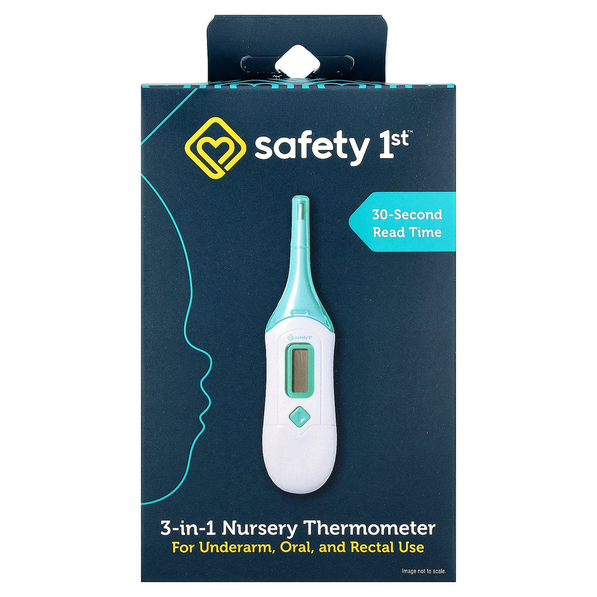 Safety 1st, 3-in-1 Nursery Thermometer, 1 Count