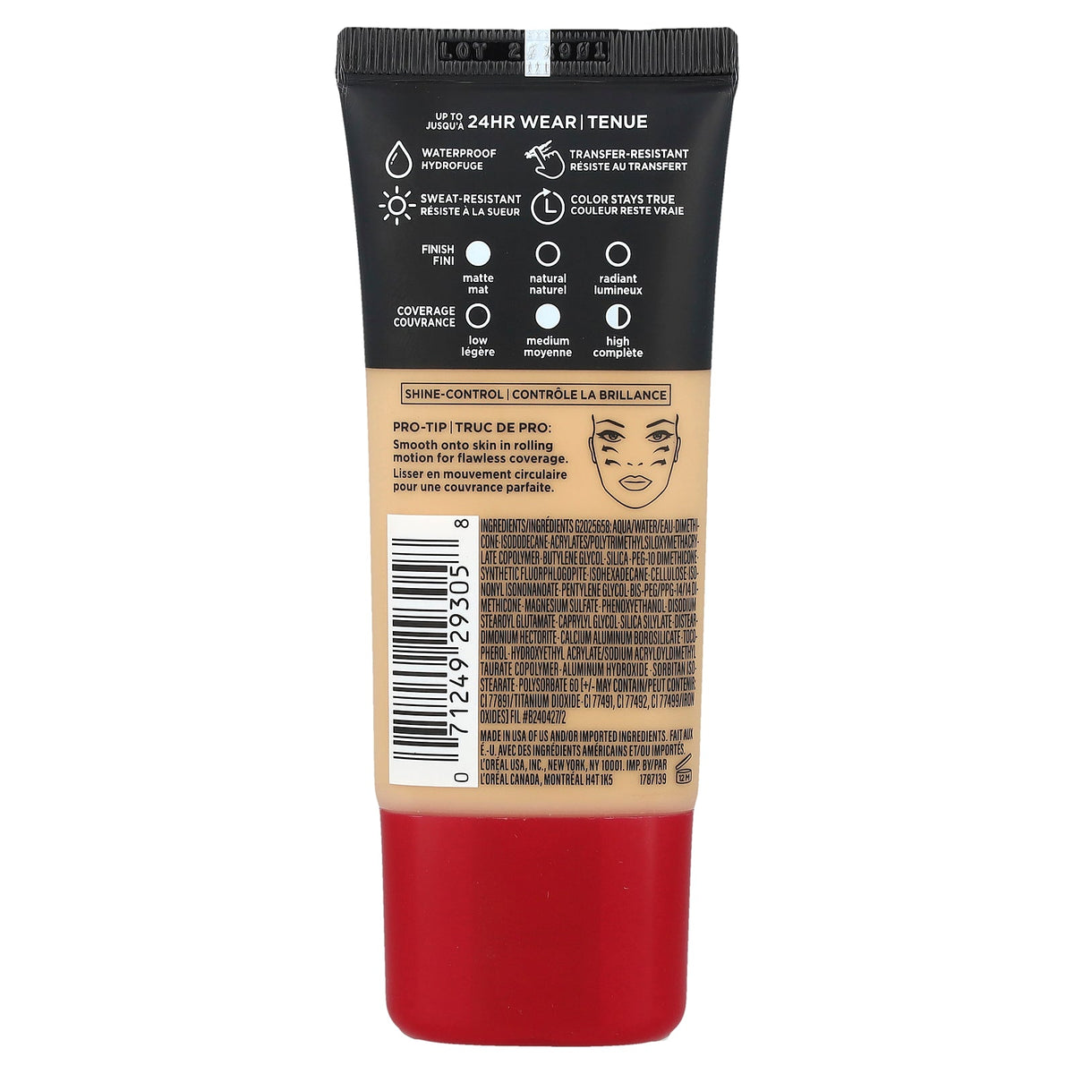 L'Oréal, Infallible, Pro-Matte Foundation, 106 Sun Beige, 1 fl oz (30 ml)