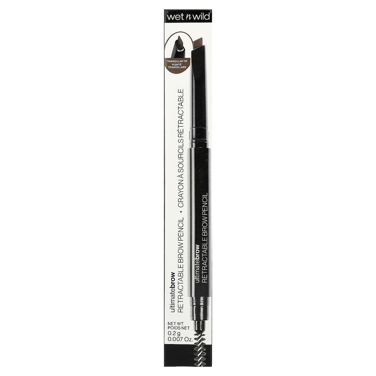 wet n wild, Ultimate Brow, Retractable Brow Pencil, 626A Ash Brown, 0.007 oz (0.2 g)