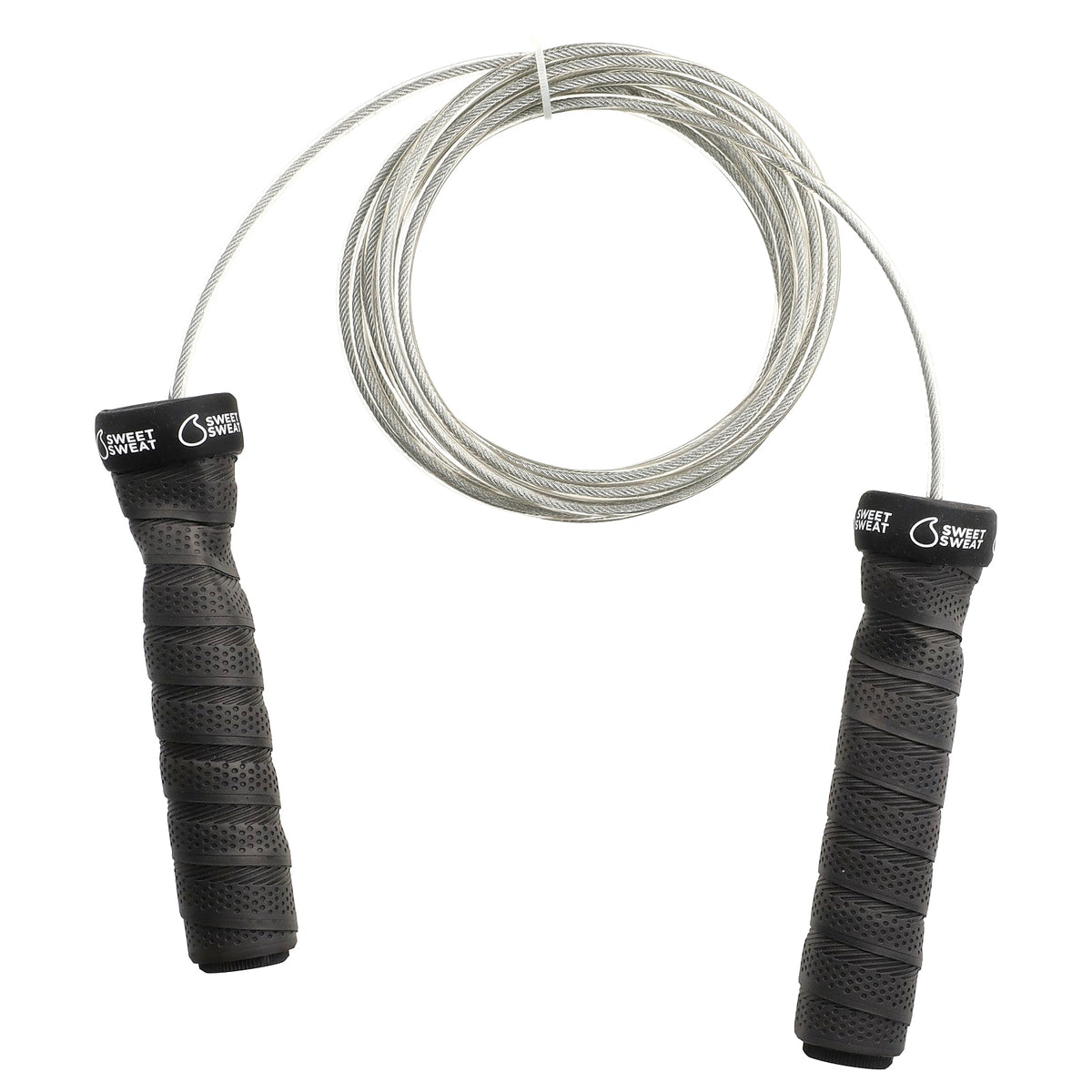 Sports Research, Sweet Sweat, Cable Jump Rope, Black, 1 Jump Rope