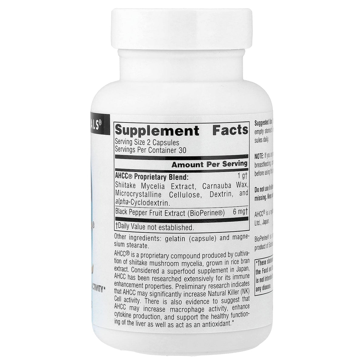 Source Naturals, AHCC® With Bioperine®, 60 Capsules