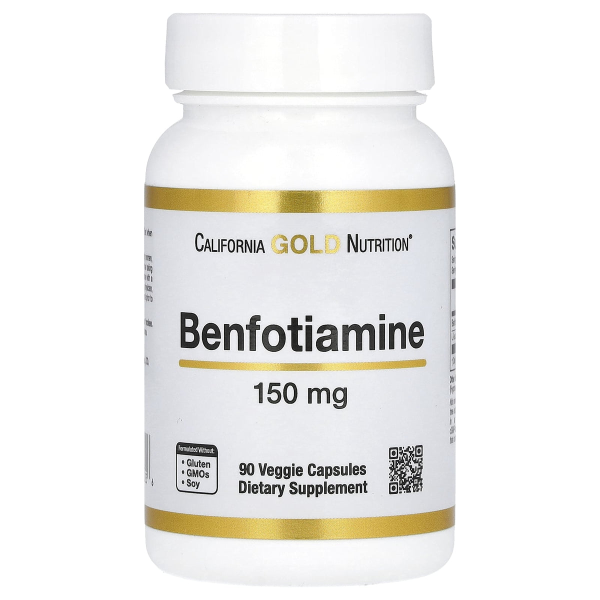 California Gold Nutrition, Benfotiamine with L-Leucine, 150 mg, 90 Veggie Capsules
