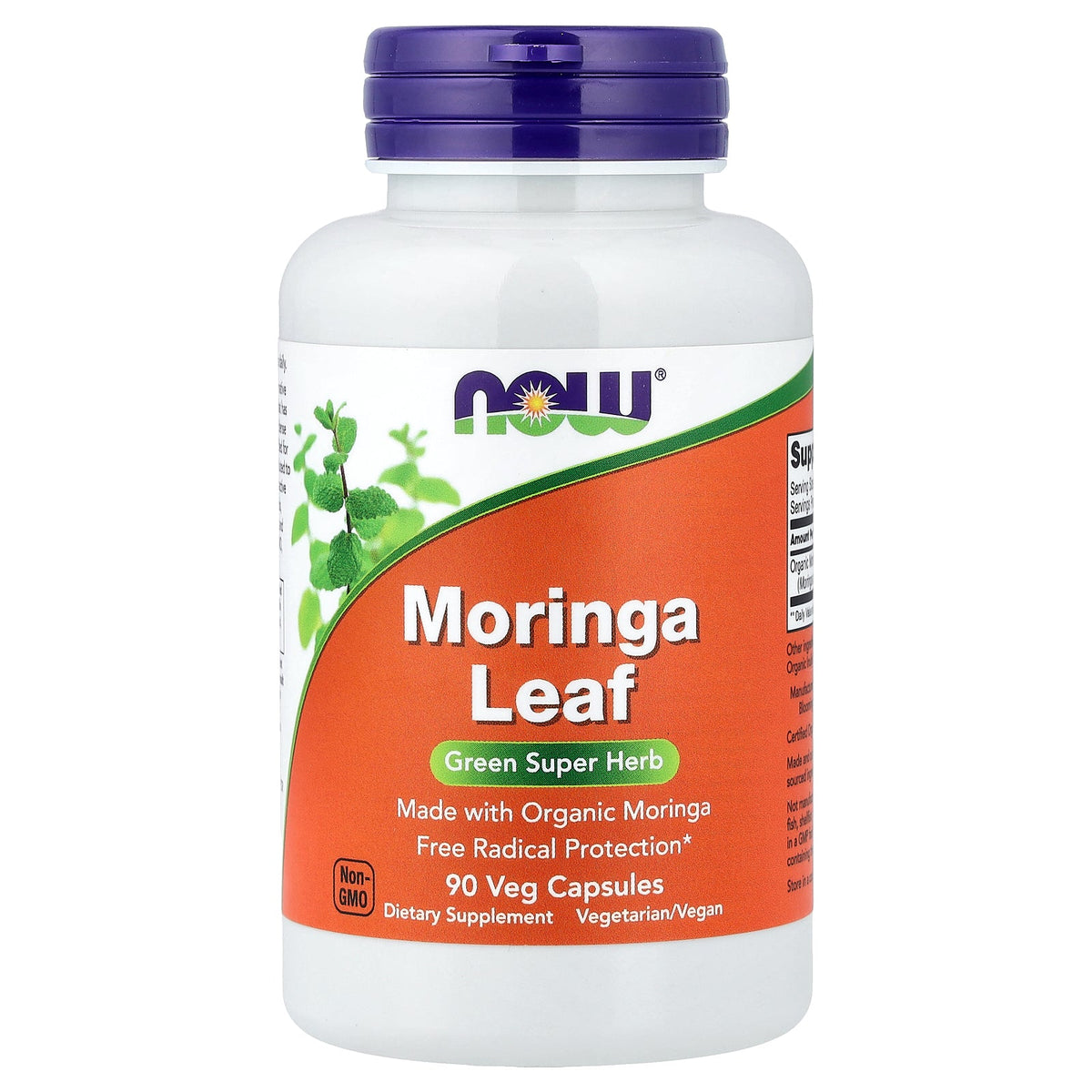 NOW Foods, Moringa Leaf, 90 Veg Capsules (400 mg per Capsule)