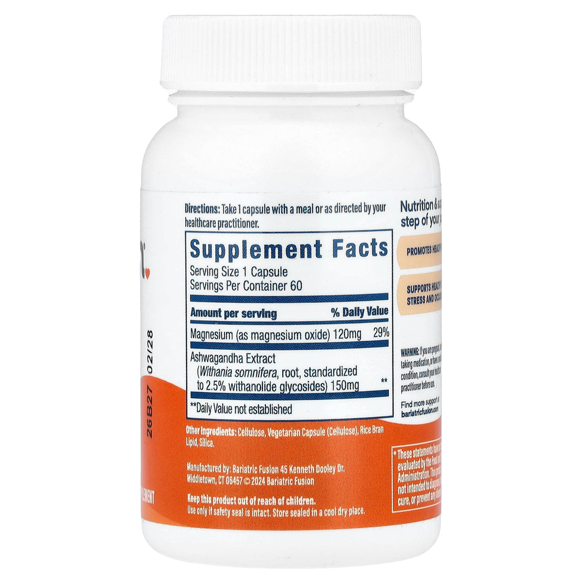 Bariatric Fusion, Stress Support, 60 Capsule