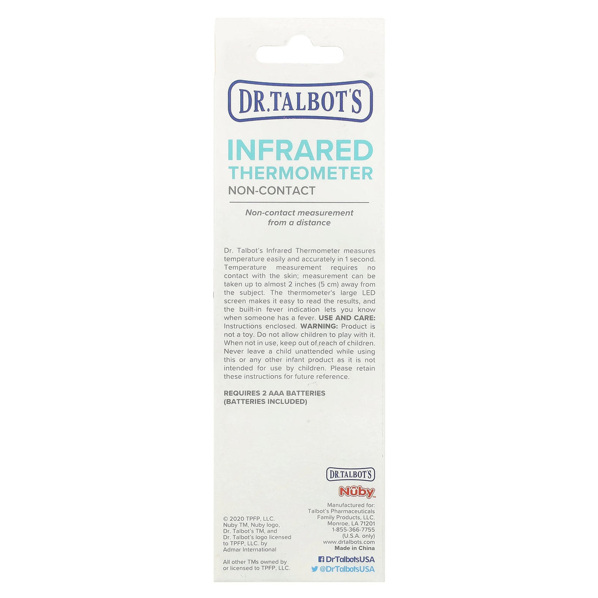 Dr. Talbot's, Infrared Thermometer, 1 Count
