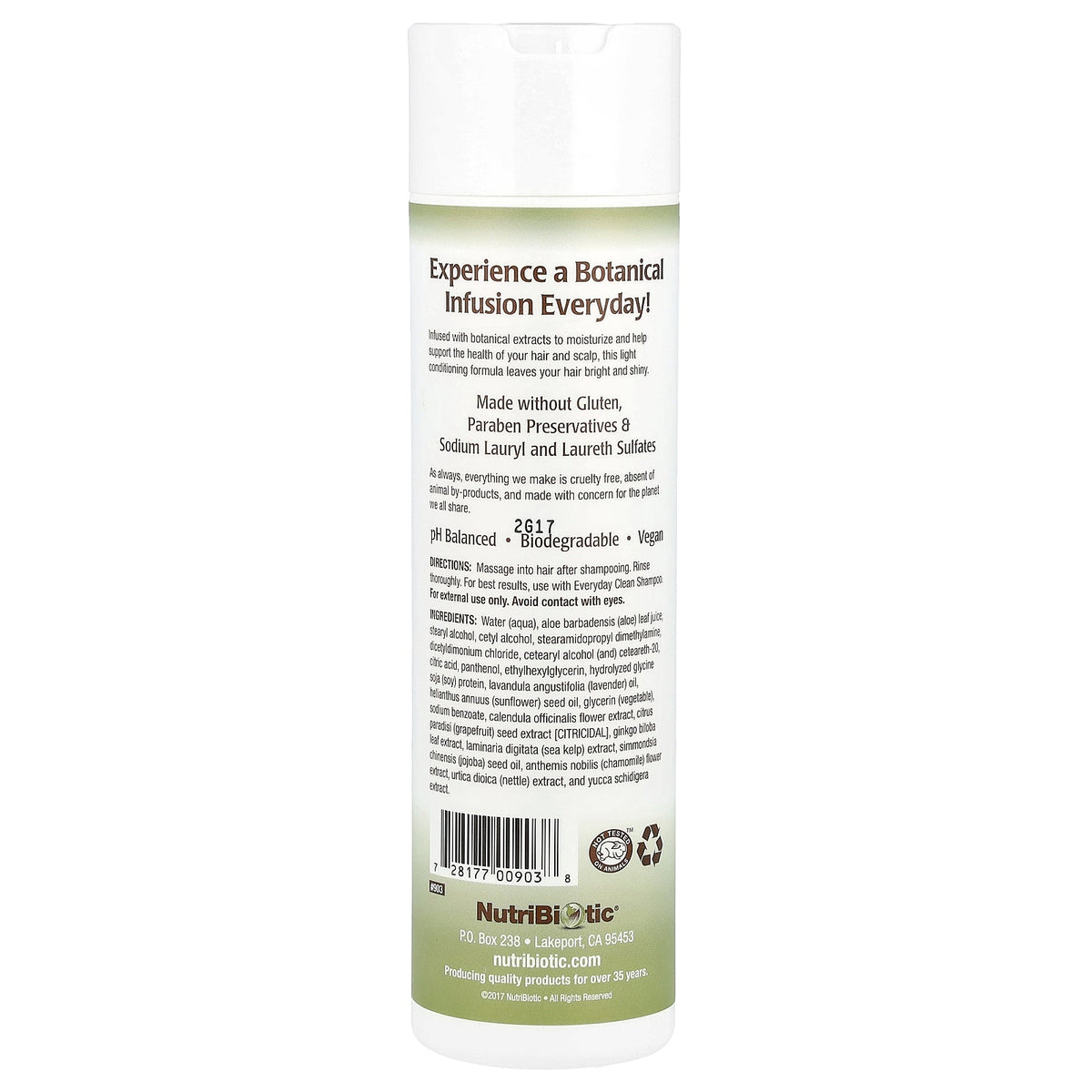 NutriBiotic, Everyday Clean Conditioner, Botanical Blend, For Normal to Oily Hair, 10 fl oz (296 ml)