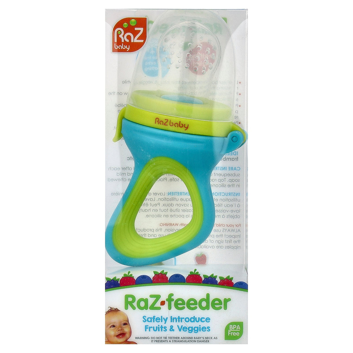 RaZbaby, Raz-Feeder, Blue & Green, 1 Feeder