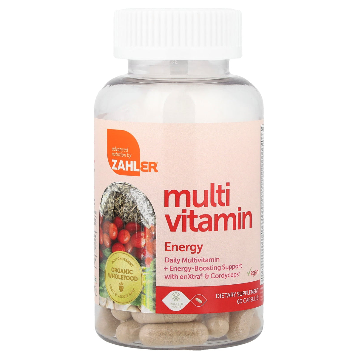 Zahler, Multivitamin, Energy, 60 Capsules