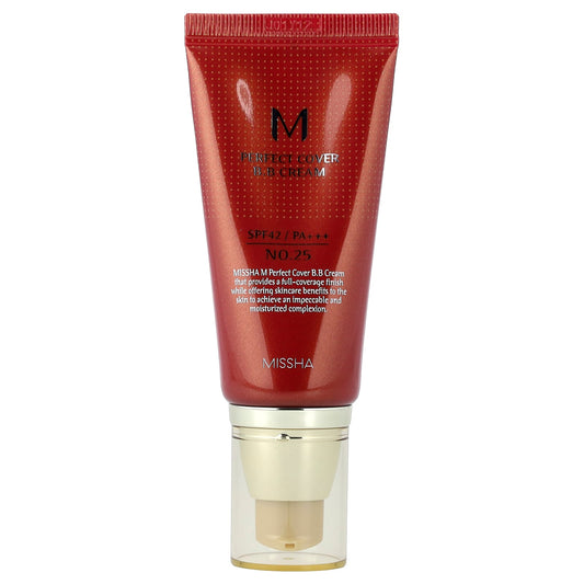 Missha, M Perfect Cover B.B Cream, SPF 42 PA+++, No. 25 Warm Beige, 1.69 fl oz (50 ml)