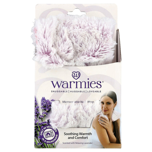 Warmies, Microwavable Neck Wrap, Marshmallow Lavender, Relaxing Lavender, 1 Wrap