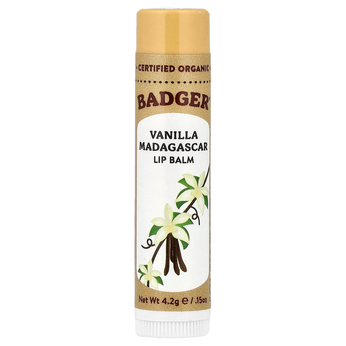 Badger, Lip Balm, Vanilla Madagascar, 0.15 oz (4.2 g)