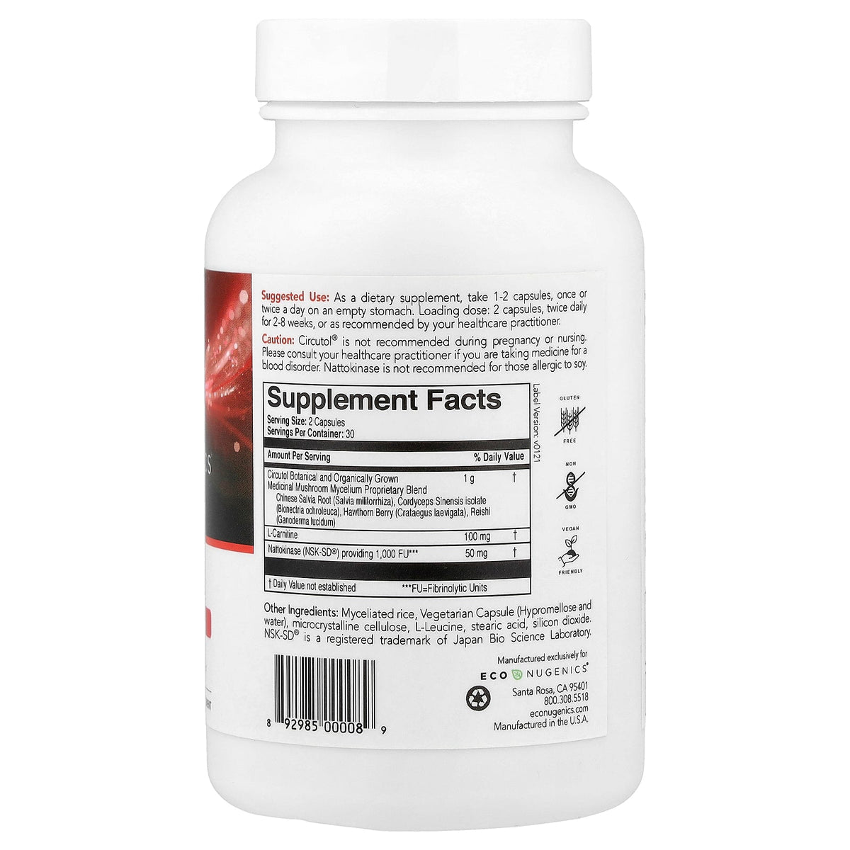 Econugenics, Circutol®, 60 Vegetarian Capsules