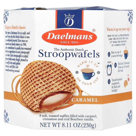 Daelmans, Stroopwafels, Caramel, 8 Waffles, 8.11 oz (230 g)