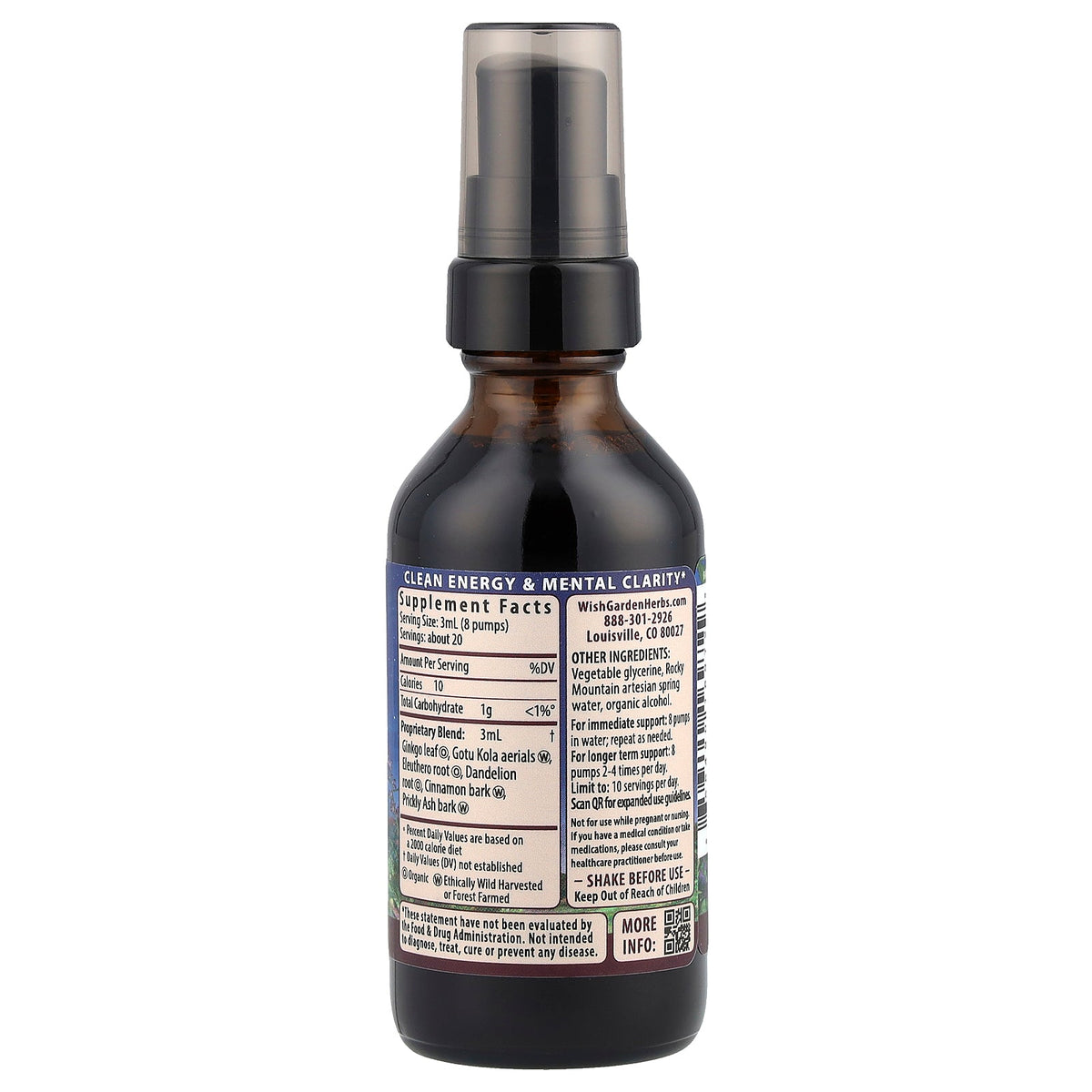 WishGarden Herbs, Genius Juice, Cognitive Aid, 2 fl oz (59 ml)