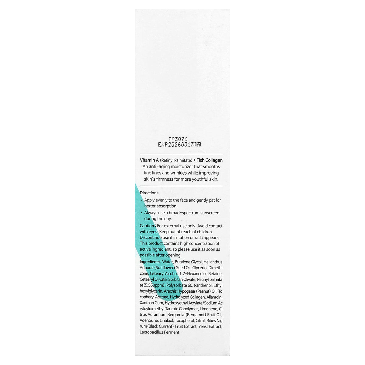 Tiam, Vita A Anti-Wrinkle Moisturizer, 2.7 fl oz (80 ml)